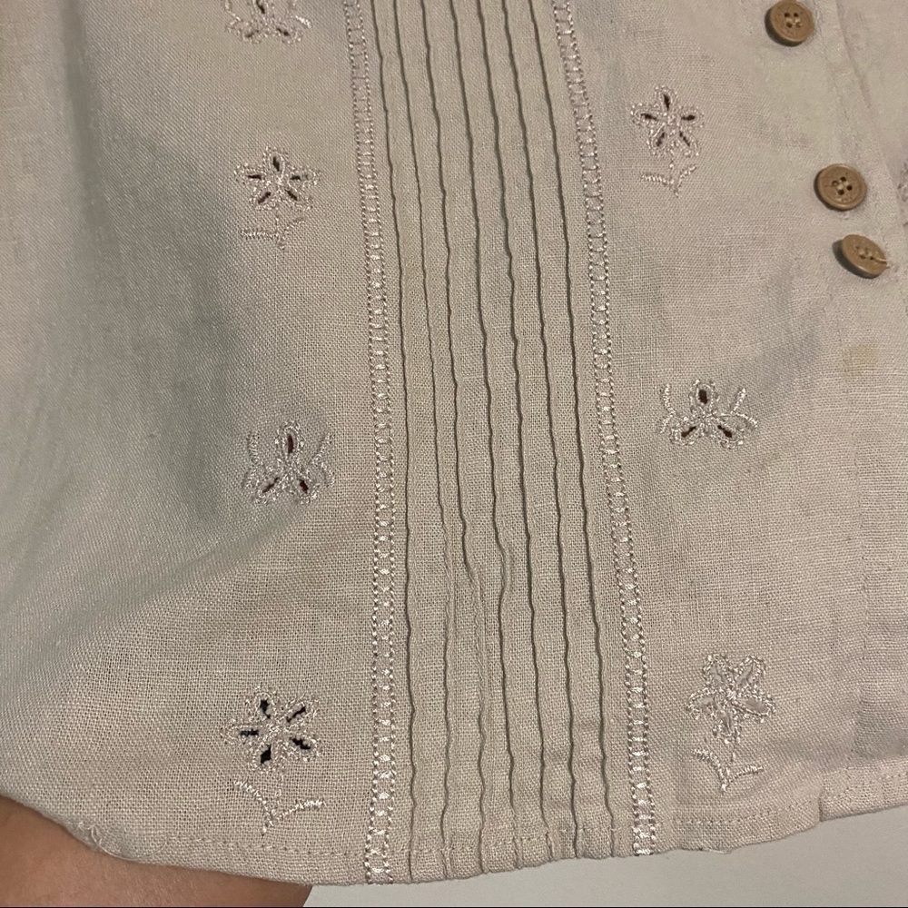 Erika Women Linen Blend Shirt Size 1X - Picture 2 of 10
